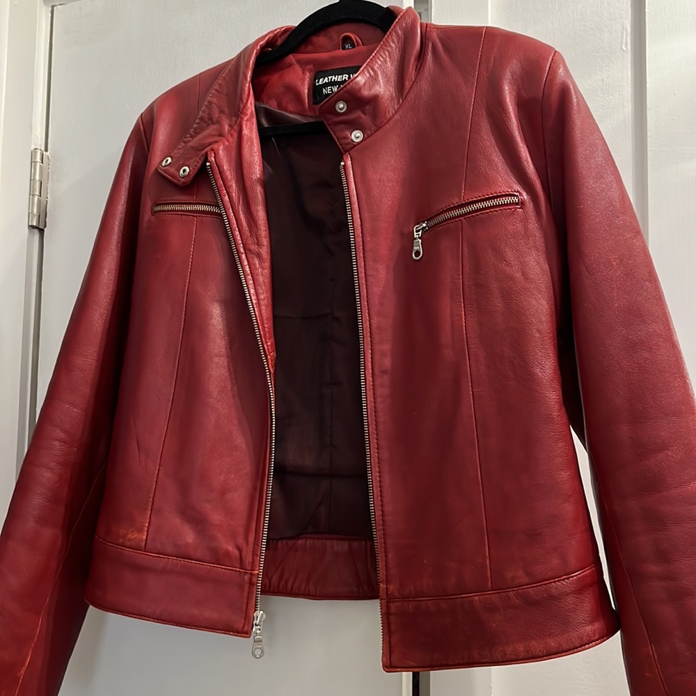 Leather Villa Jacket - Red
